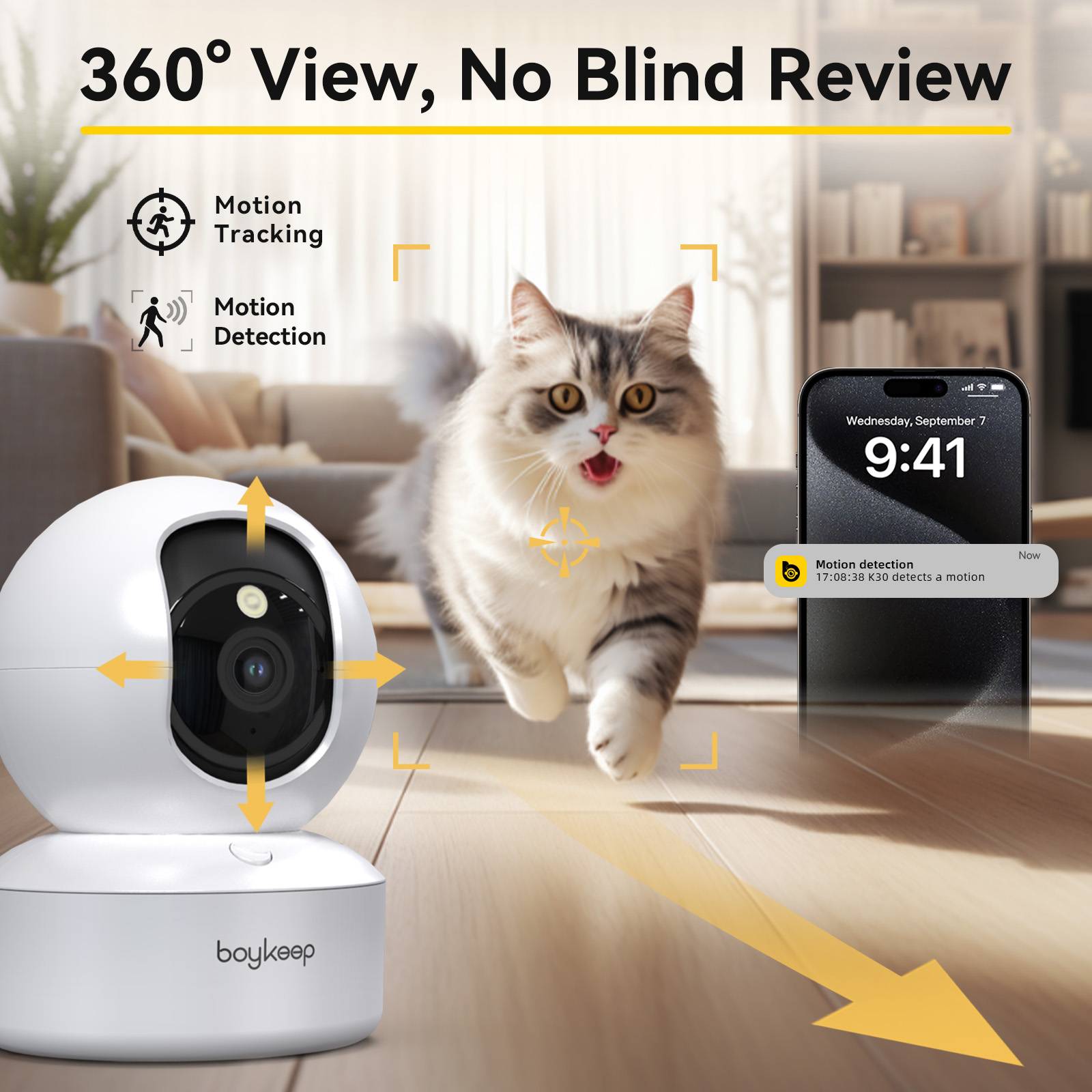 Eufy Camera E220 - Boykeep 2K Pet Köpek Kamerası, Telefon