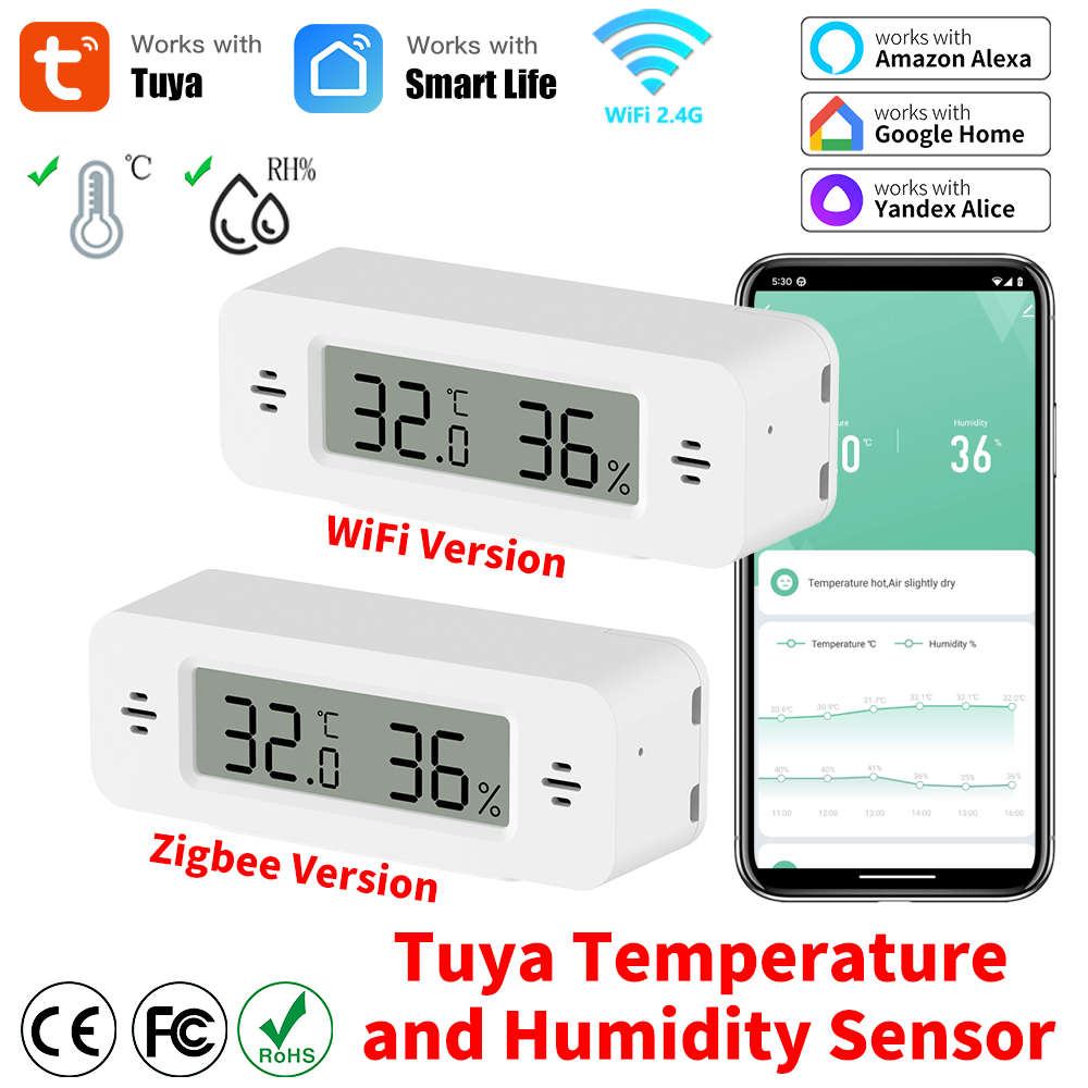 Tuya WiFi/Zigbee Sıcaklık Nem  - Home Automation Technology incelemesi ve fiyatı