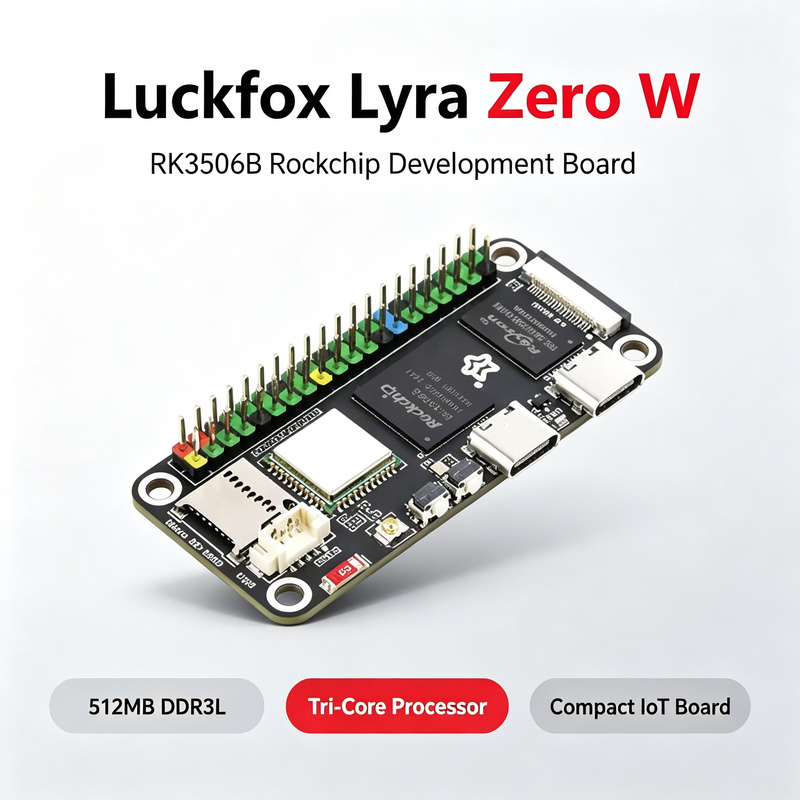 Luckfox Lyra Zero W RK3506B Ro - Pi Zero W Board incelemesi ve fiyatı