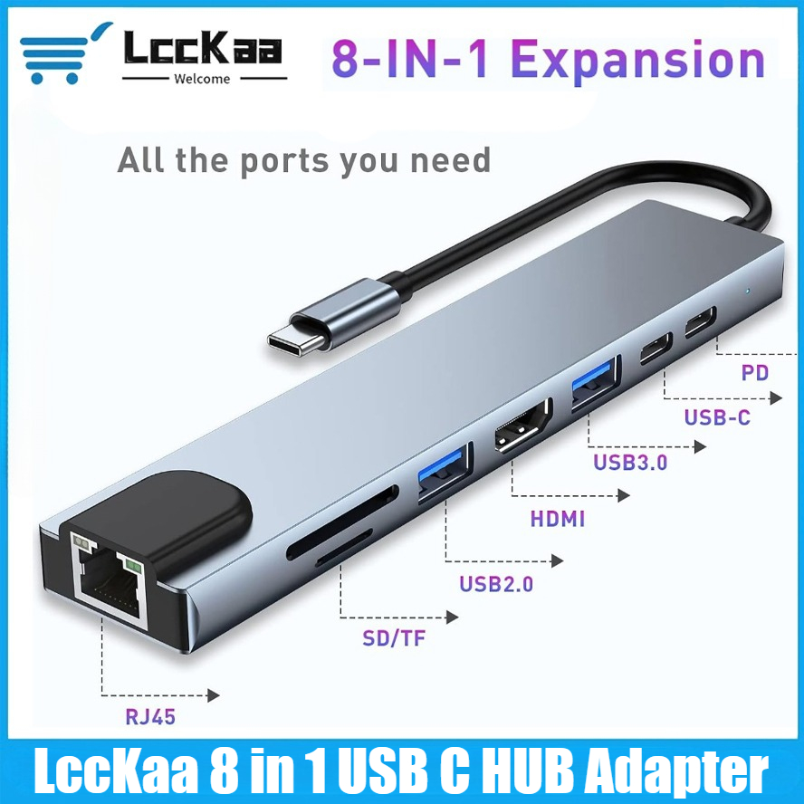 USB C Hub 8/7'si 1 arada 4K HD - Home Assistant Sd incelemesi ve fiyatı