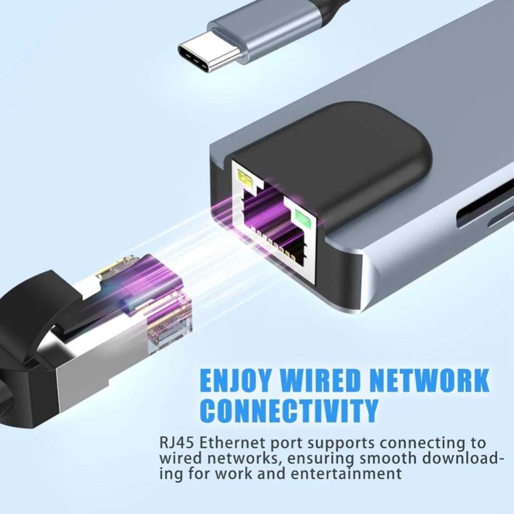 USB C Hub 8/7'si 1 arada 4K HD - Home Assistant Sd incelemesi ve fiyatı
